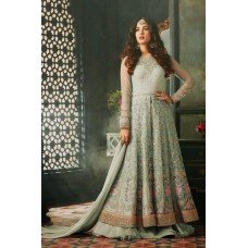 Nile Green Party Wear Pakistani Anarkali Wedding Bridal Gown Dress